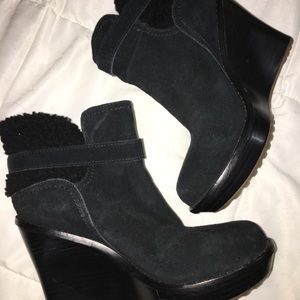 UGG Black Wedges